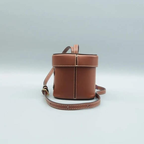 100% Authentic Celine Triomphe Mini Brown Leather Shoulder Bag 2192-07724 - Picture 3 of 12